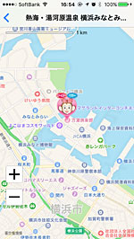 ゆーゆアプリ店舗マップ画面