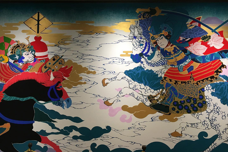 川中島温泉テルメDOME 壁画 信州川中島大合戦