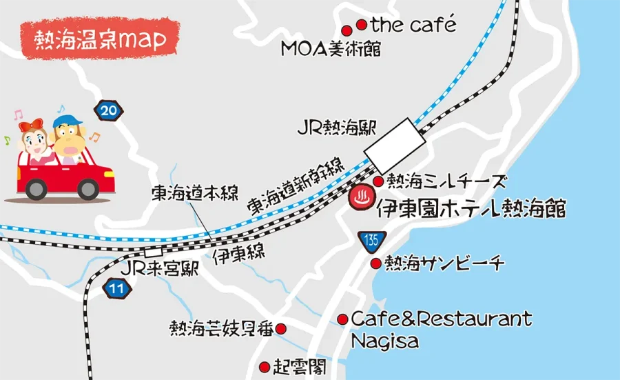 熱海温泉観光地図